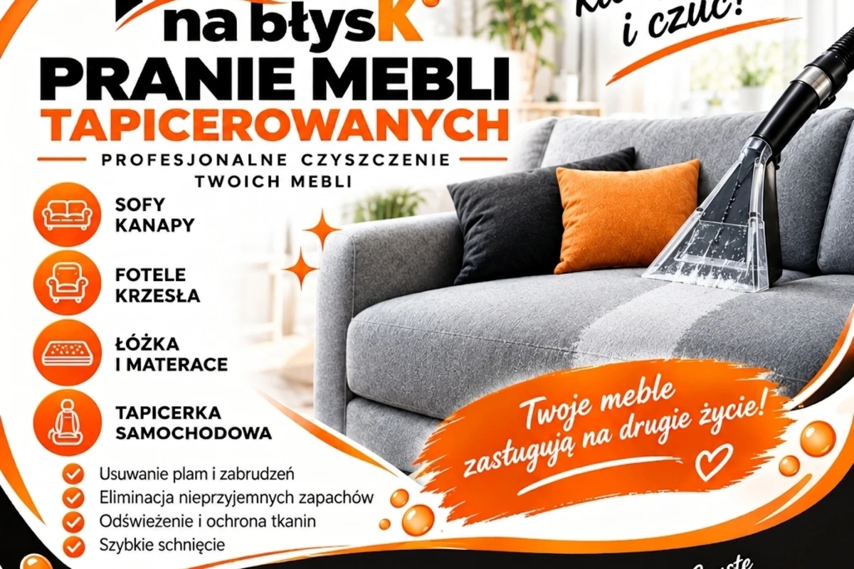 Pranie tapicerki meblowej / dywany / sofy /kanapy / fotele