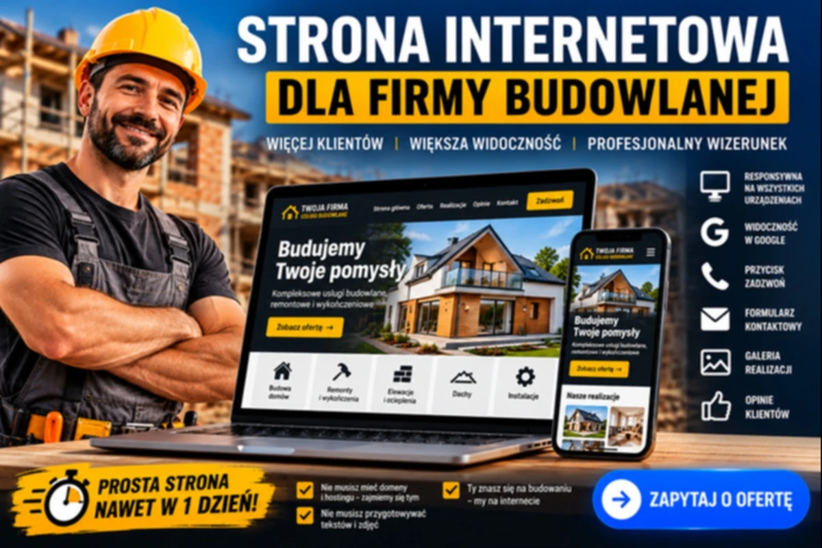 Profesjonalna strona internetowa www dla firmy remontowo budowlanej