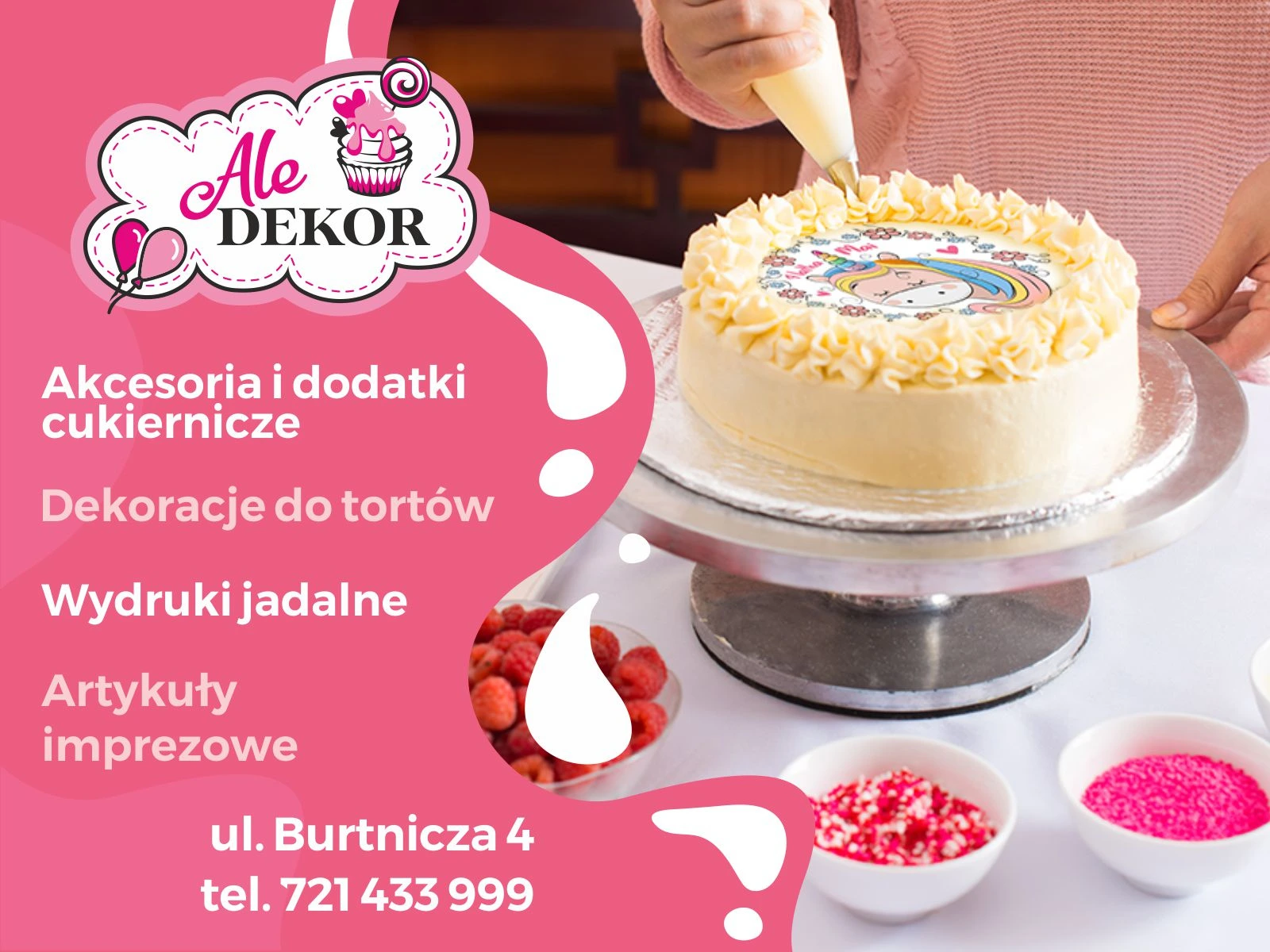 AleDEKOR – Akcesoria i dodatki cukiernicze, artykuły dekoracyjne